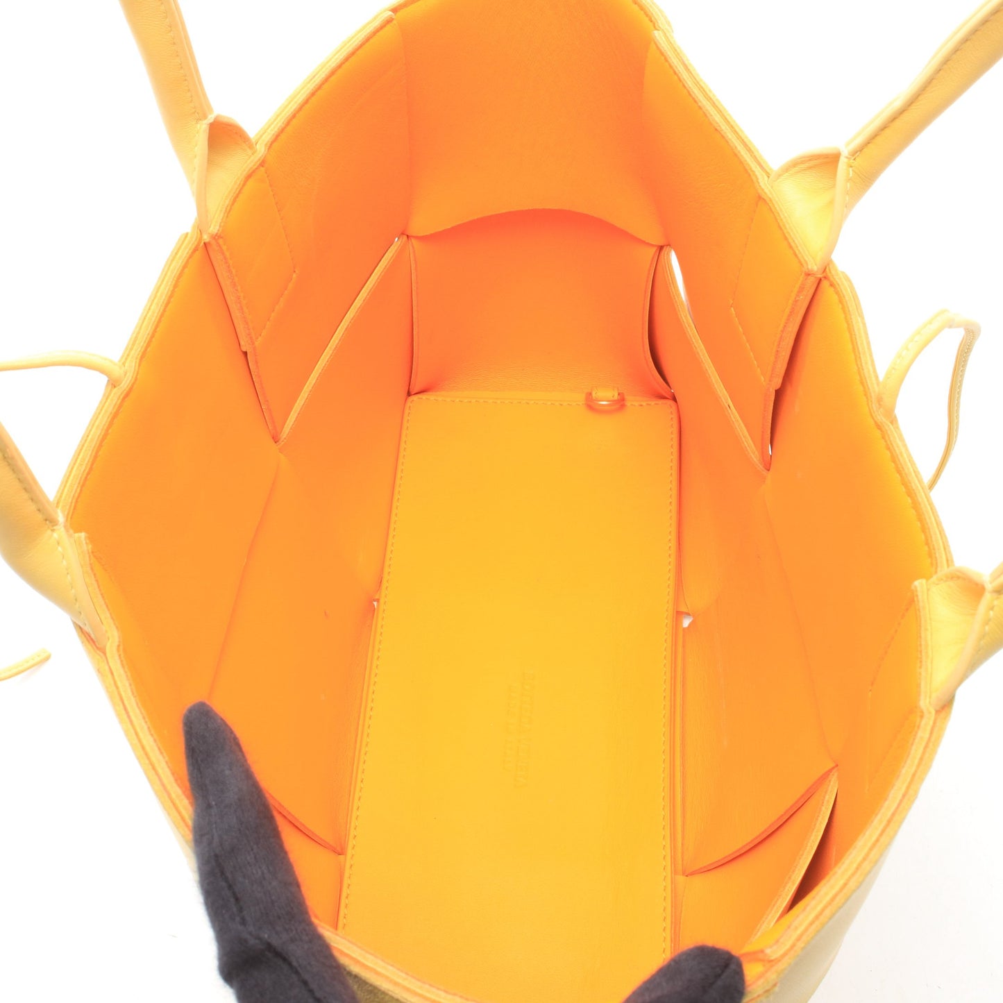スモール アルコ ハンドバッグ トートバッグ レザー イエロー ボッテガヴェネタ