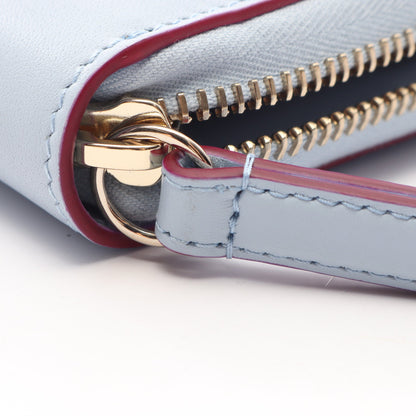 GUCCI × ヒグチユウコ ラウンドファスナー長財布 レザー ライトブルー マルチカラー グッチ 財布・小物 GUCCI