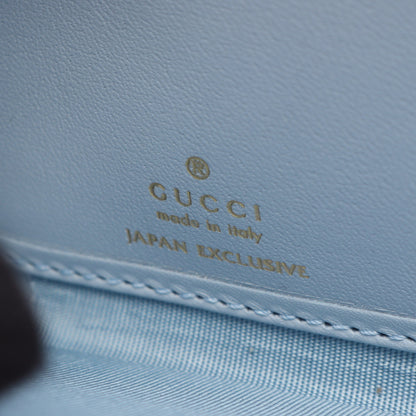 GUCCI × ヒグチユウコ ラウンドファスナー長財布 レザー ライトブルー マルチカラー グッチ 財布・小物 GUCCI