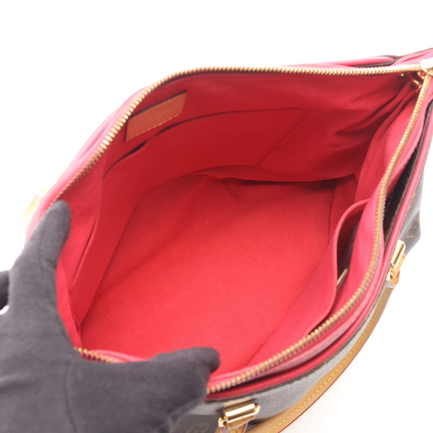 パラス モノグラム 2WAY ハンドバッグ PVC レザー ブラウン ルイヴィトン