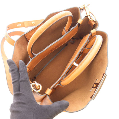 T-TIMELESS SHOPPING BAG 2WAY ハンドバッグ レザー ブラウン トッズ