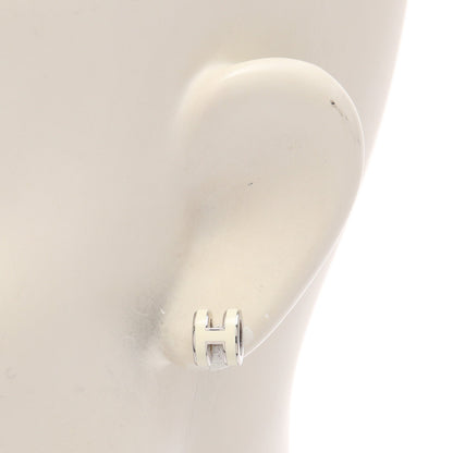 MINI POP H ミニポップアッシュ ピアス シルバー オフホワイト エルメス