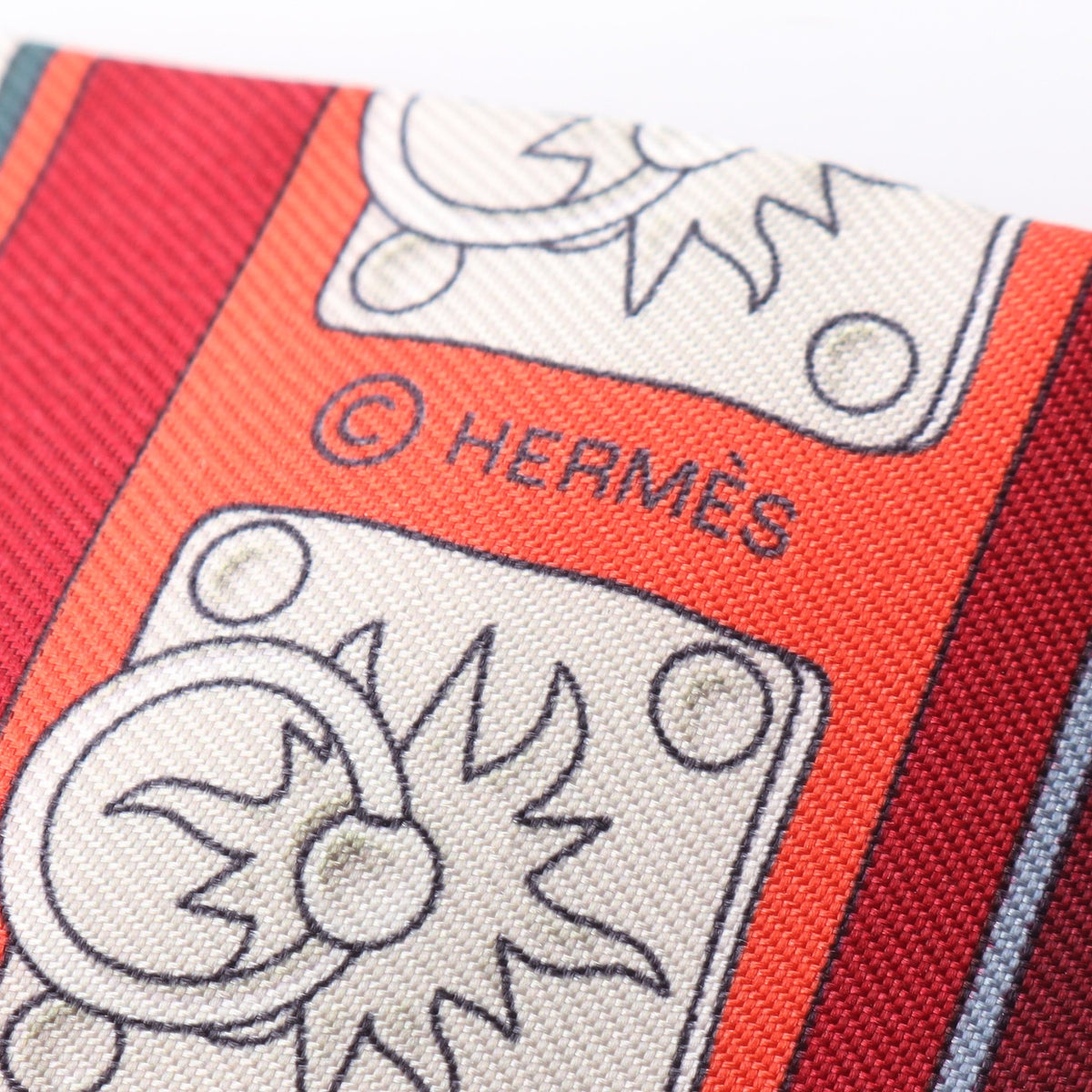 ツイリー Colliers de chiens リボン スカーフ シルク グリーン ボルドー マルチカラー エルメス 財布・小物 HERMES
