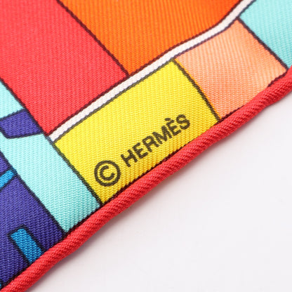 プチカレ カレ40 Mots de Soie スカーフ シルク マルチカラー エルメス 財布・小物 HERMES
