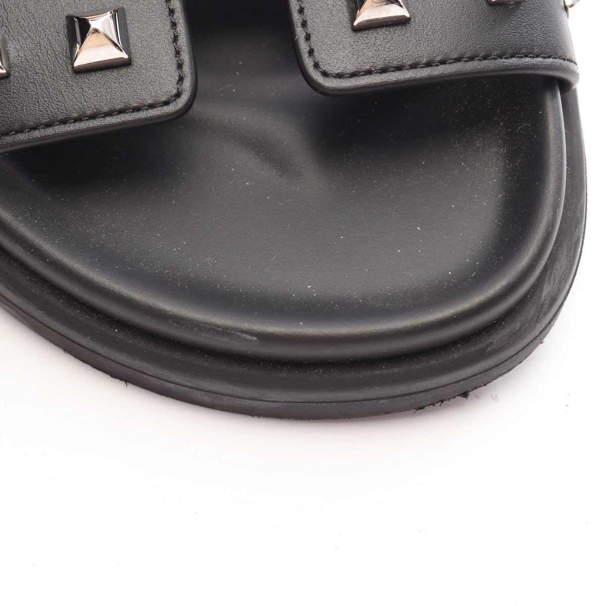 シプレ スタッズ サンダル レザー ブラック エルメス シューズ HERMES