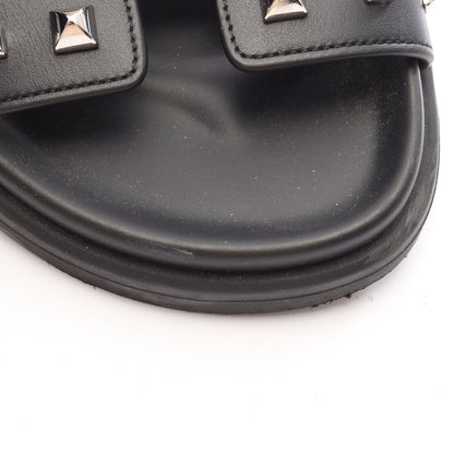 シプレ スタッズ サンダル レザー ブラック エルメス シューズ HERMES