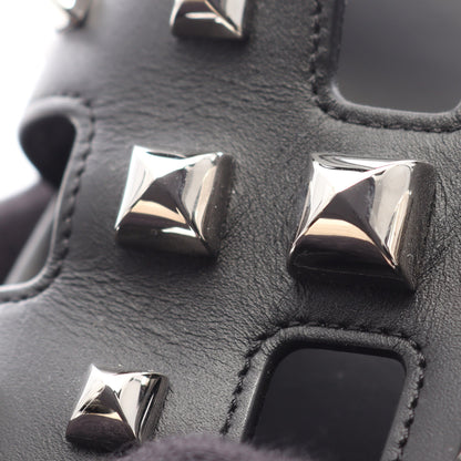 シプレ スタッズ サンダル レザー ブラック エルメス シューズ HERMES