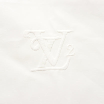 LOUIS VUITTON × NIGO ロントバックスクエアードロゴ 半袖 シャツ コットン ホワイト ルイヴィトン