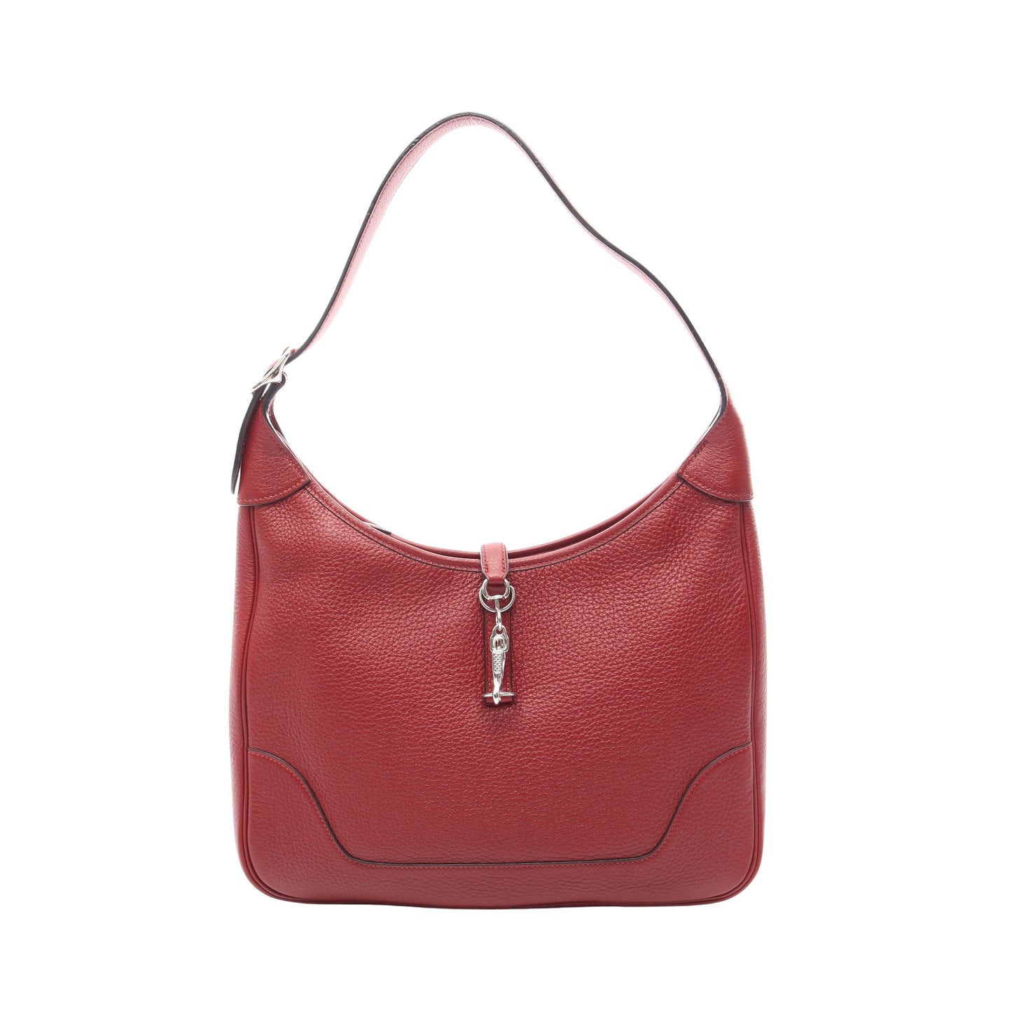 トリム31 ルージュガランス ショルダーバッグ トリヨンクレマンス レッド シルバー金具 □J刻印 エルメス バッグ HERMES