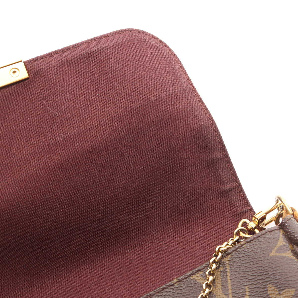 フェイボリットMM モノグラム 2WAY チェーンハンドバッグ PVC レザー ブラウン ルイヴィトン バッグ LOUIS VUITTON