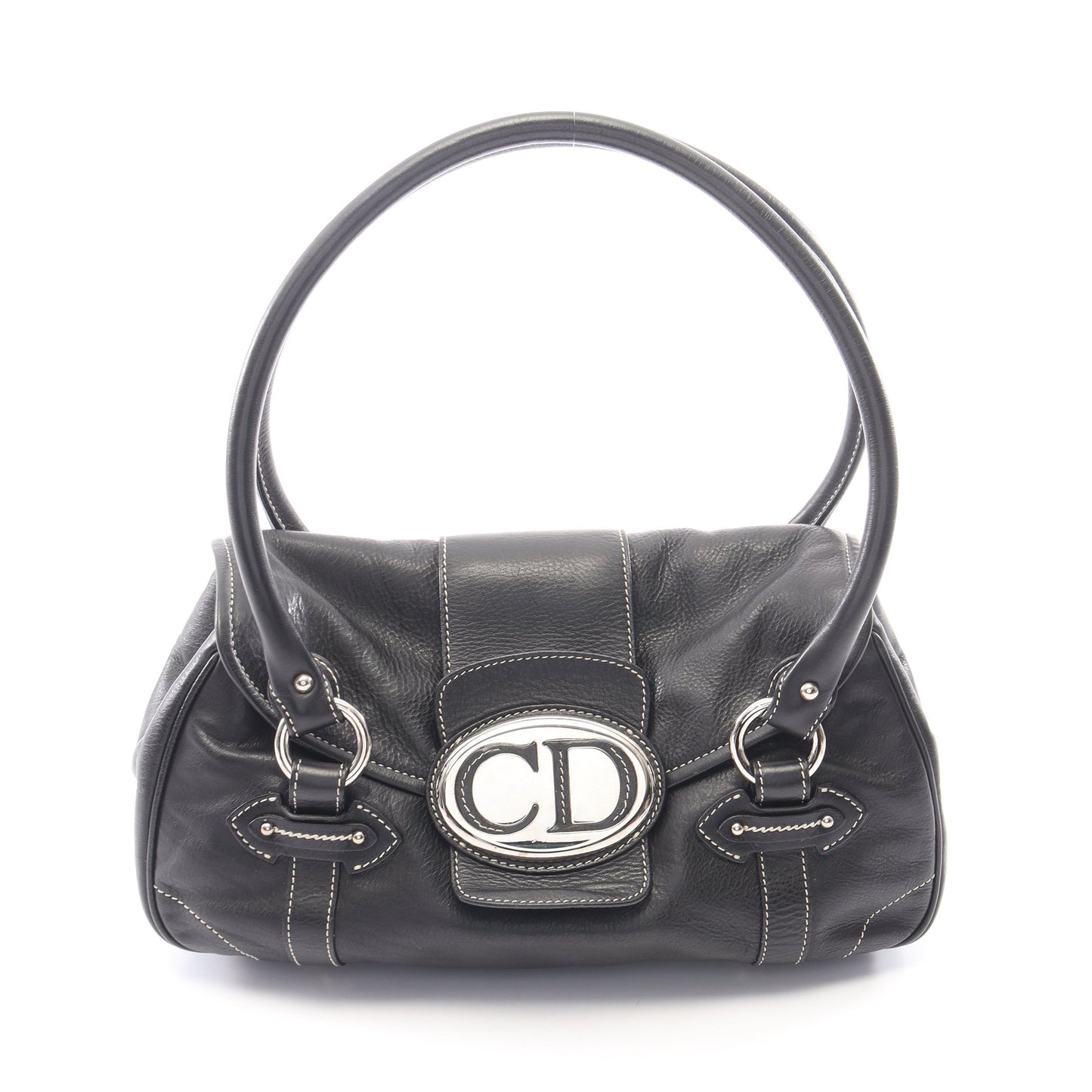 CDロゴ ハンドバッグ レザー ブラック クリスチャンディオール バッグ Christian Dior