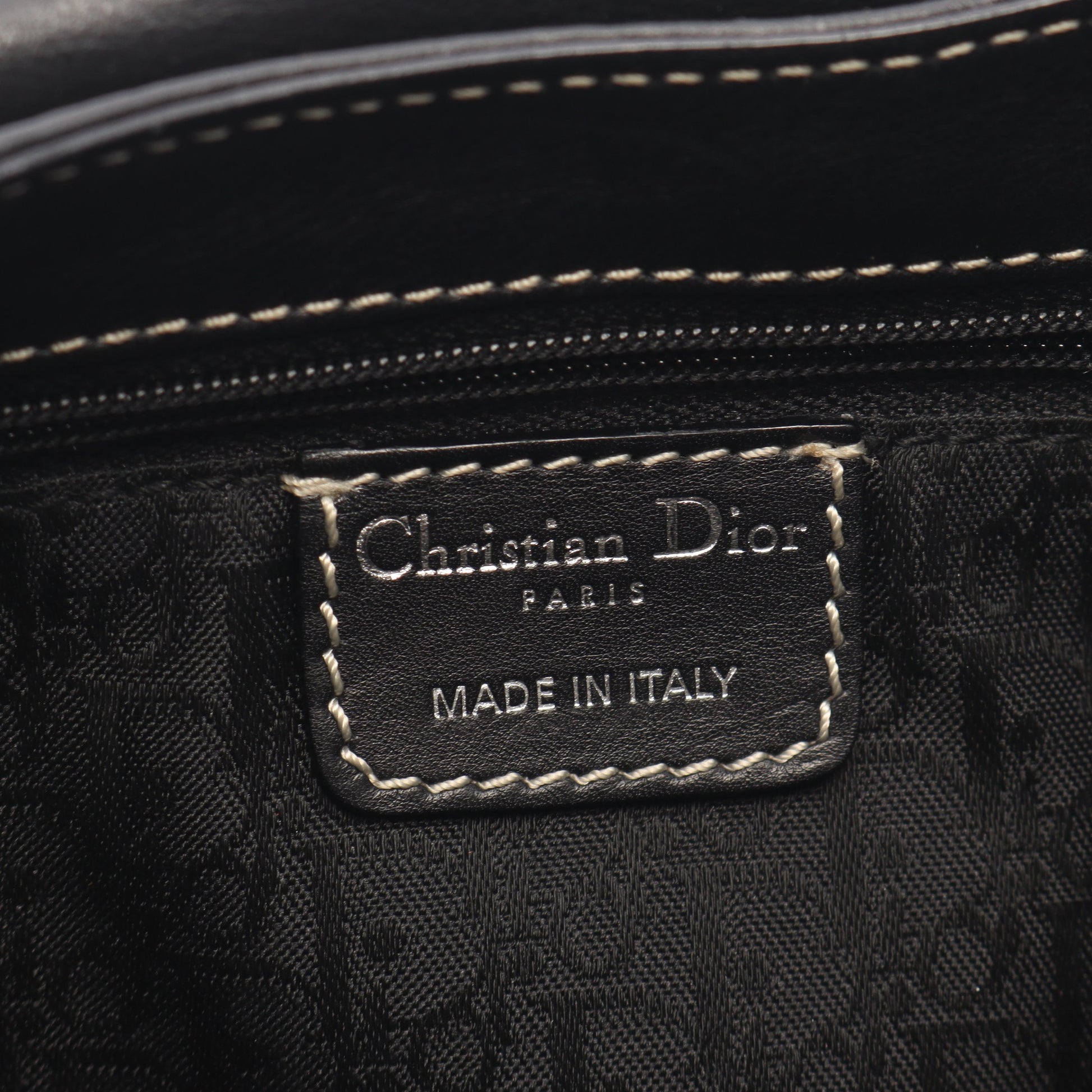 CDロゴ ハンドバッグ レザー ブラック クリスチャンディオール バッグ Christian Dior