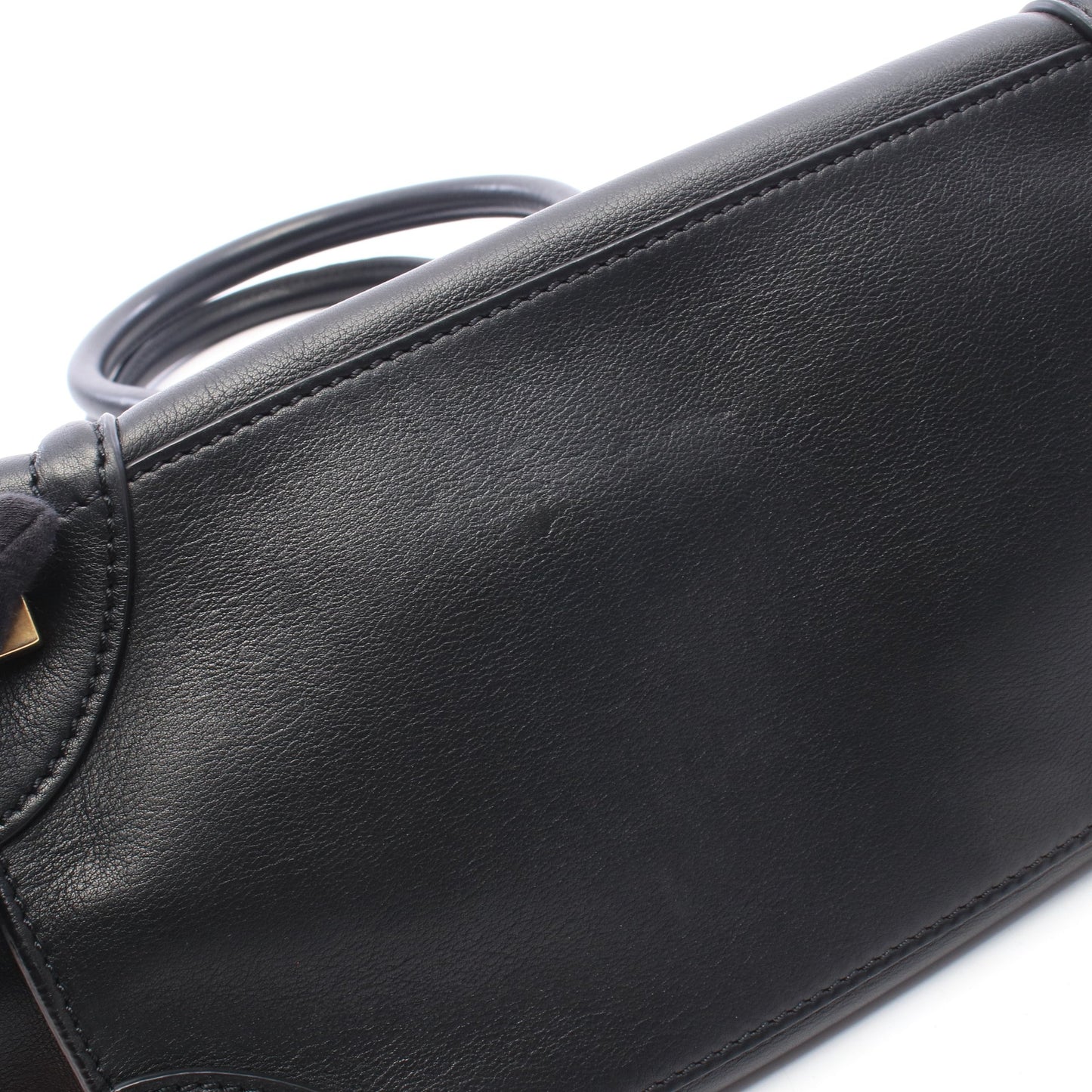ラゲージ ミニショッパー ハンドバッグ レザー ブラック セリーヌ バッグ CELINE