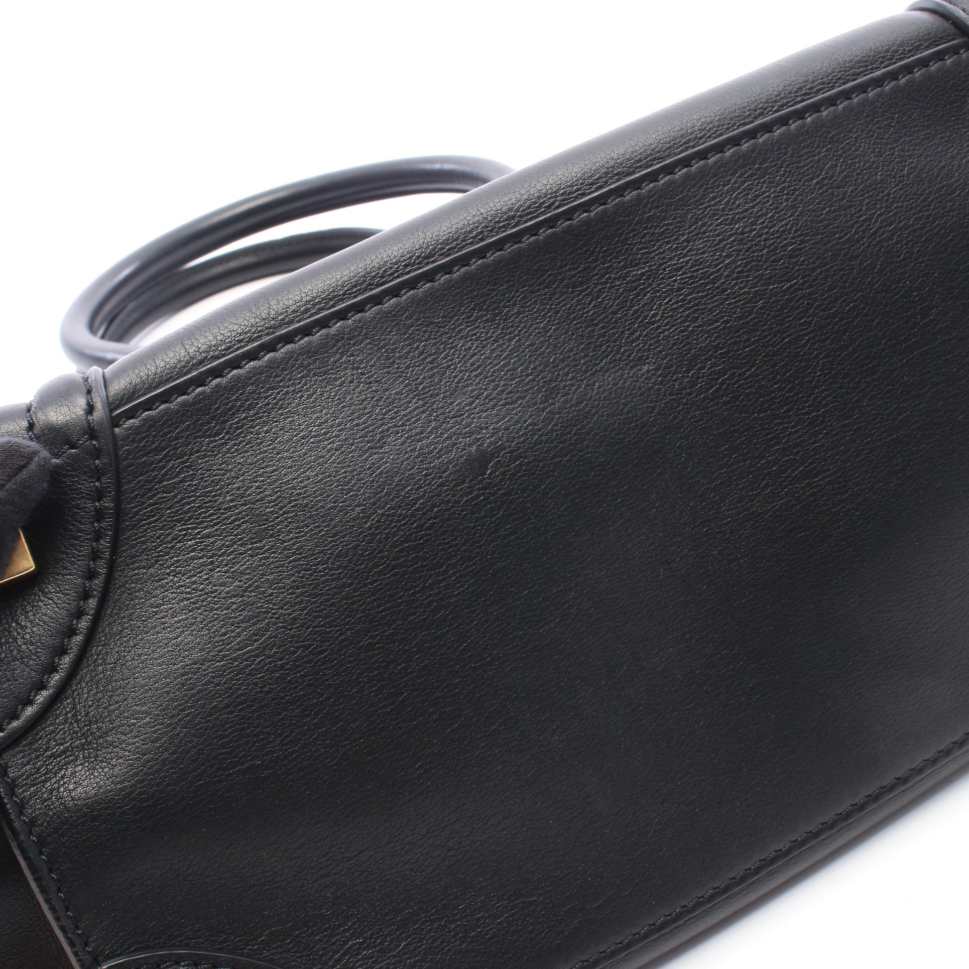 ラゲージ ミニショッパー ハンドバッグ レザー ブラック セリーヌ バッグ CELINE