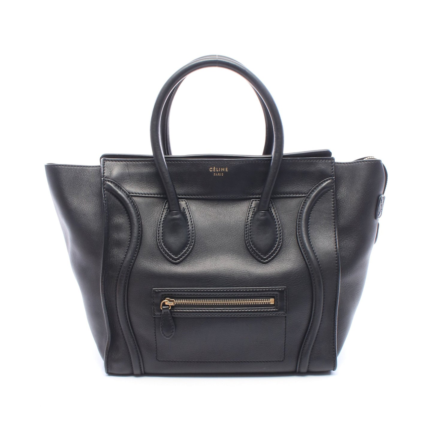 ラゲージ ミニショッパー ハンドバッグ レザー ブラック セリーヌ バッグ CELINE