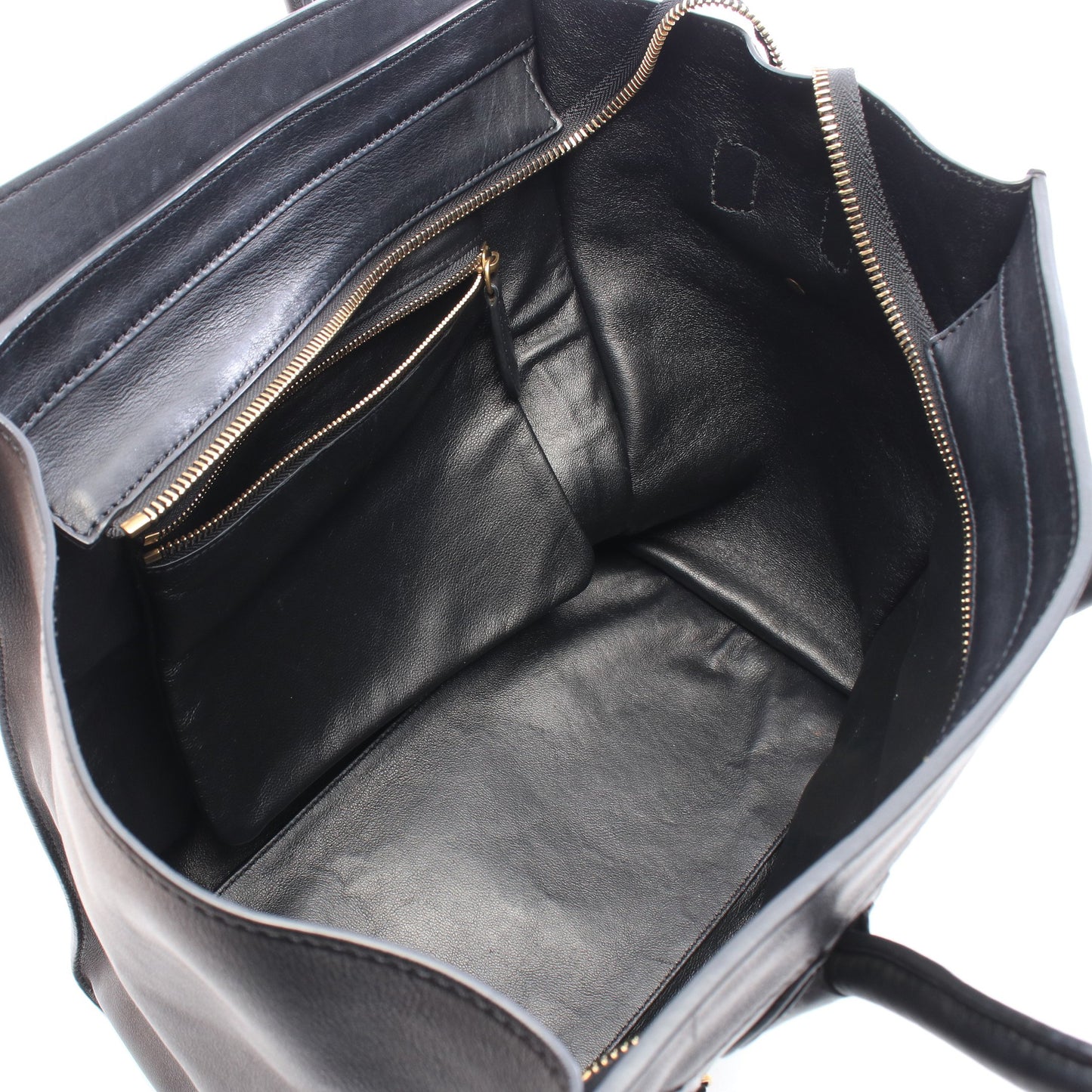 ラゲージ ミニショッパー ハンドバッグ レザー ブラック セリーヌ バッグ CELINE