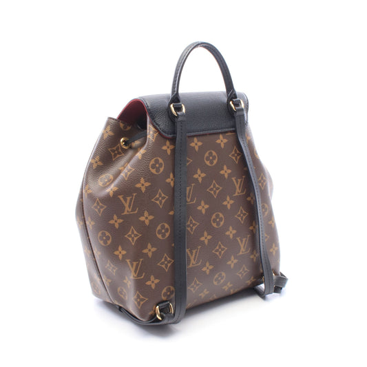 モンスリ NM PM モノグラム バックパック リュックサック PVC レザー ブラウン ブラック ルイヴィトン バッグ LOUIS VUITTON