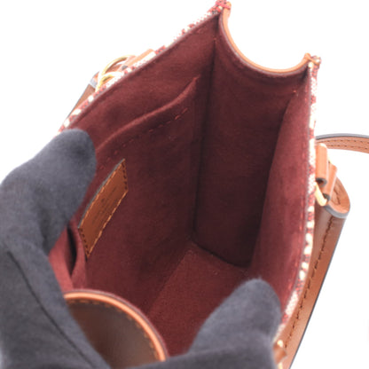 プティット サックプラ モノグラムジャガード Since 1854 2WAY ハンドバッグ キャンバス レザー ボルドー ブラウン ルイヴィトン