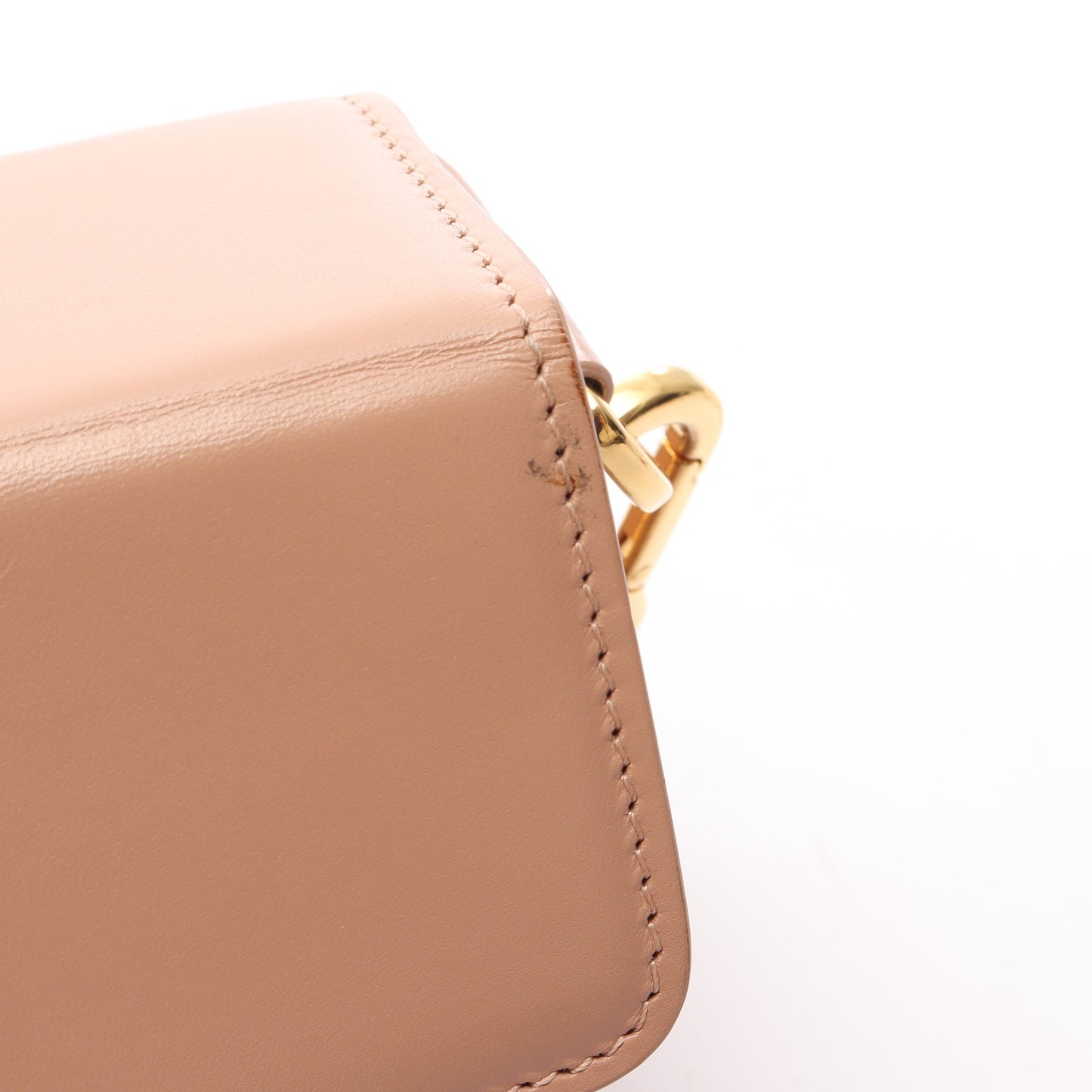 30 MONTAIGNE モンテーニュ ボックス ショルダーバッグ レザー ピンクベージュ クリスチャンディオール