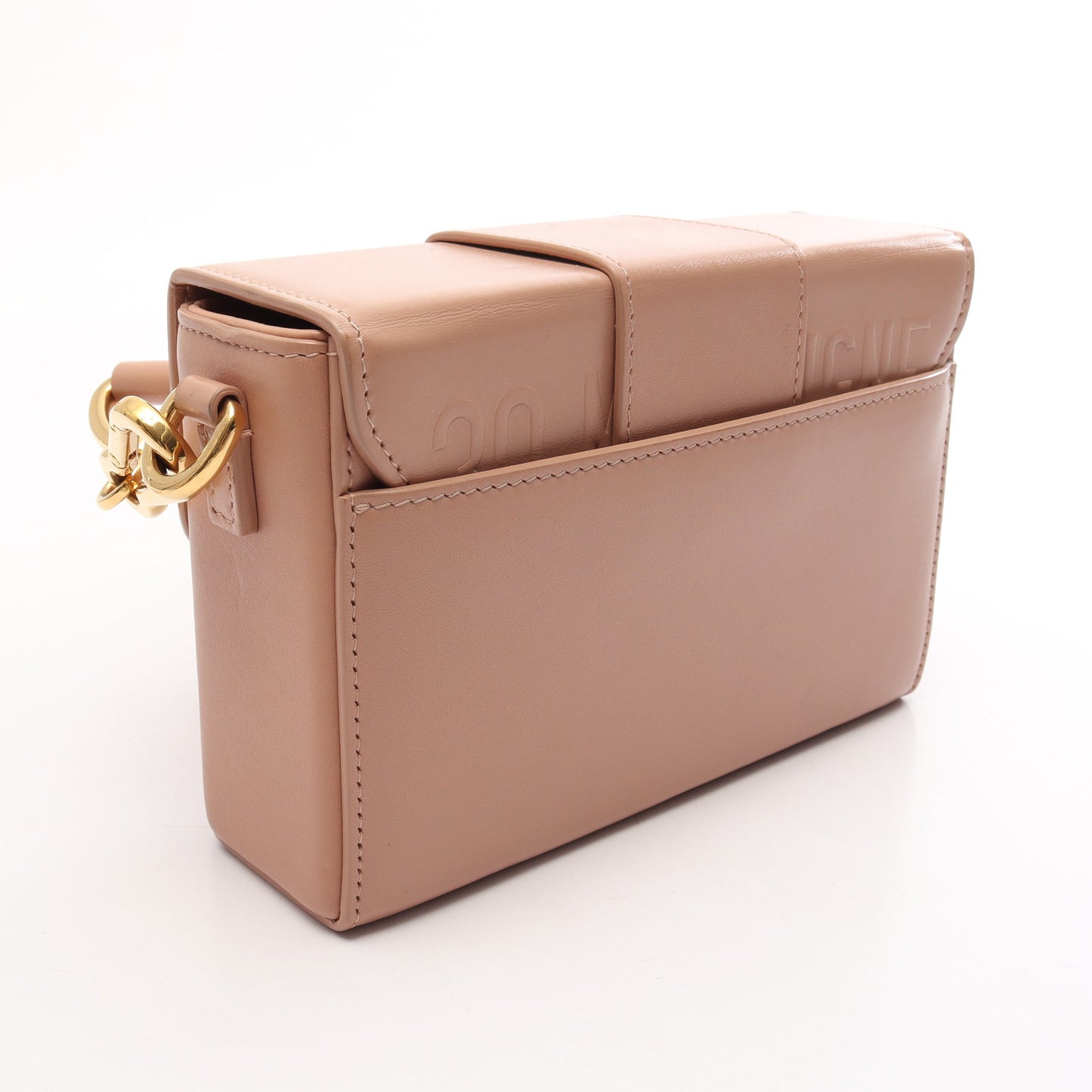 30 MONTAIGNE モンテーニュ ボックス ショルダーバッグ レザー ピンクベージュ クリスチャンディオール