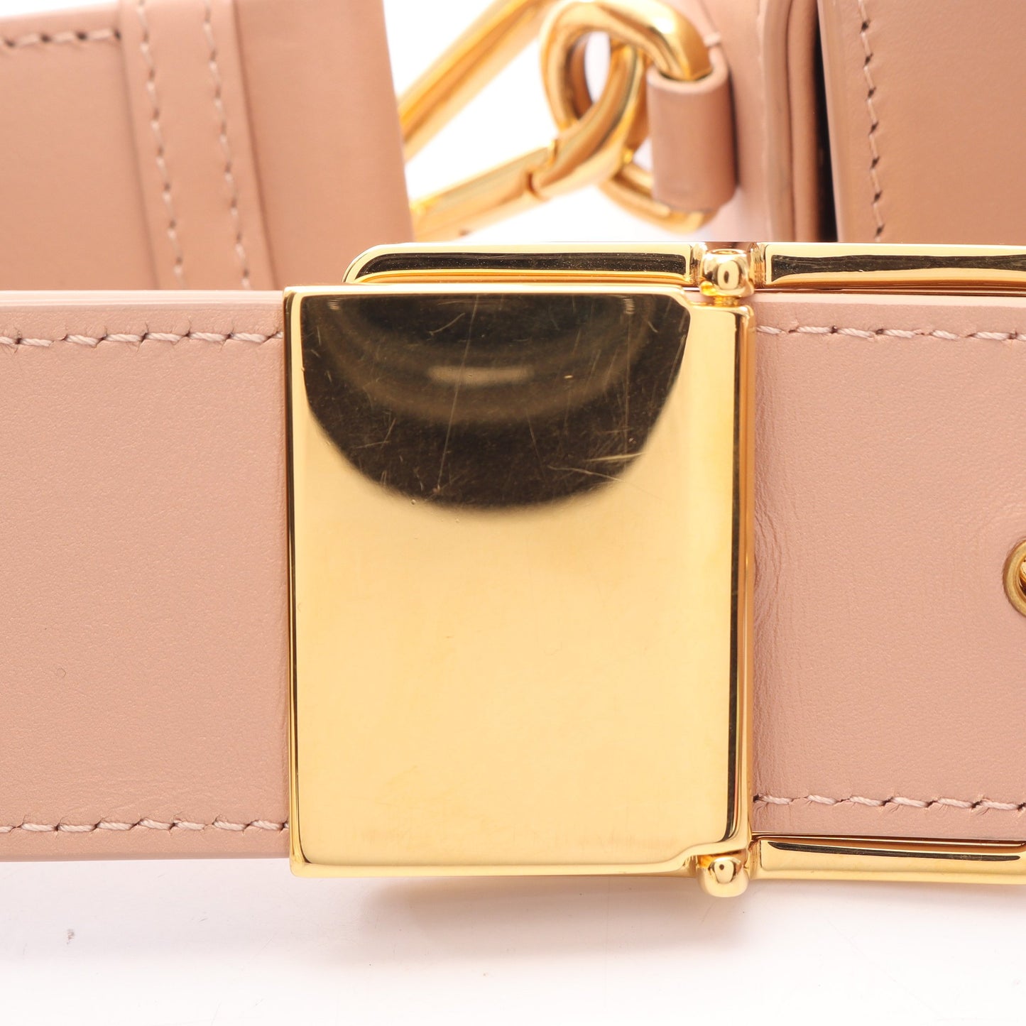 30 MONTAIGNE モンテーニュ ボックス ショルダーバッグ レザー ピンクベージュ クリスチャンディオール