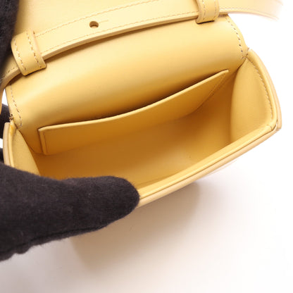 ミニクロード ショルダーバッグ レザー イエロー セリーヌ