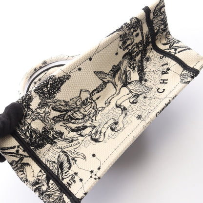 BOOK TOTE ブックトート スモール ハンドバッグ トートバッグ キャンバス ホワイト ブラック クリスチャンディオール