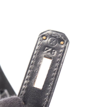 ケリー32 2WAY 外縫い ハンドバッグ ボックスカーフ ブラック ゴールド金具 ○X刻印 エルメス