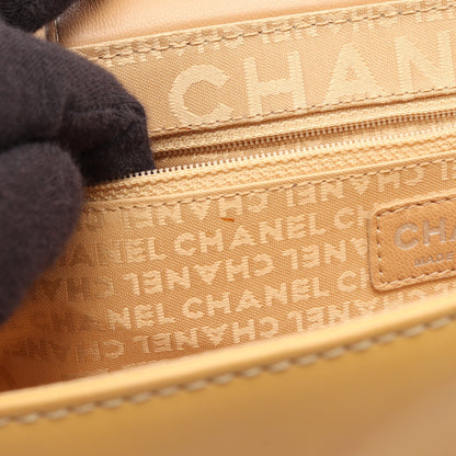 ココマーク チェーンショルダーバッグ レザー イエロー シルバー金具 シャネル