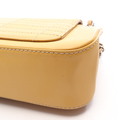 ココマーク チェーンショルダーバッグ レザー イエロー シルバー金具 シャネル