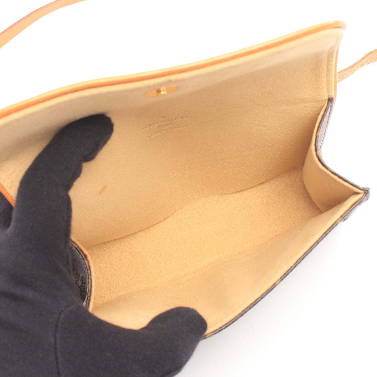ポシェットフロランティーヌ モノグラム ブトンプレッション(XS)付き ボディバッグ ウエストバッグ PVC レザー ブラウン ルイヴィトン
