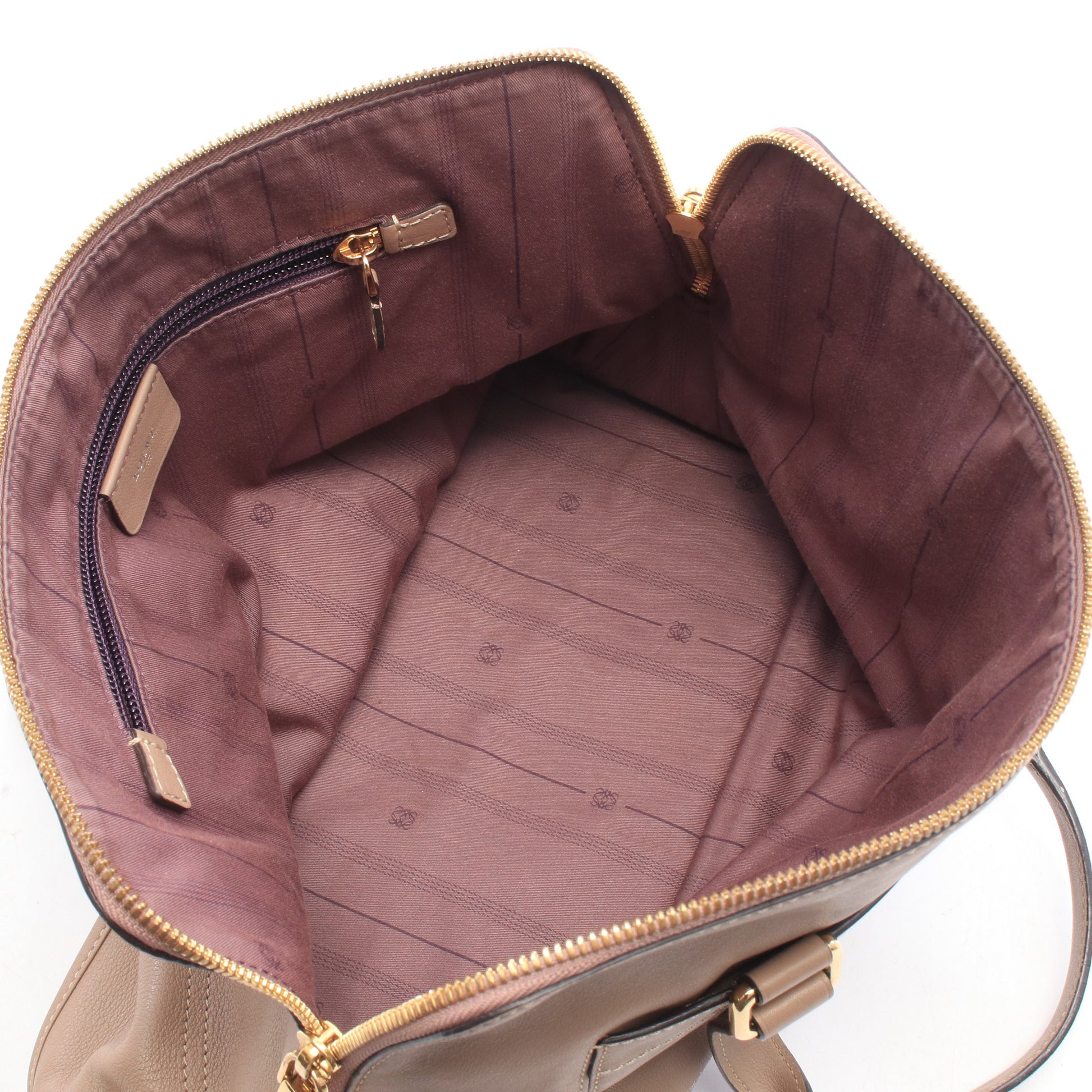 アナグラム ハンドバッグ レザー ピンクベージュ ロエベ バッグ LOEWE