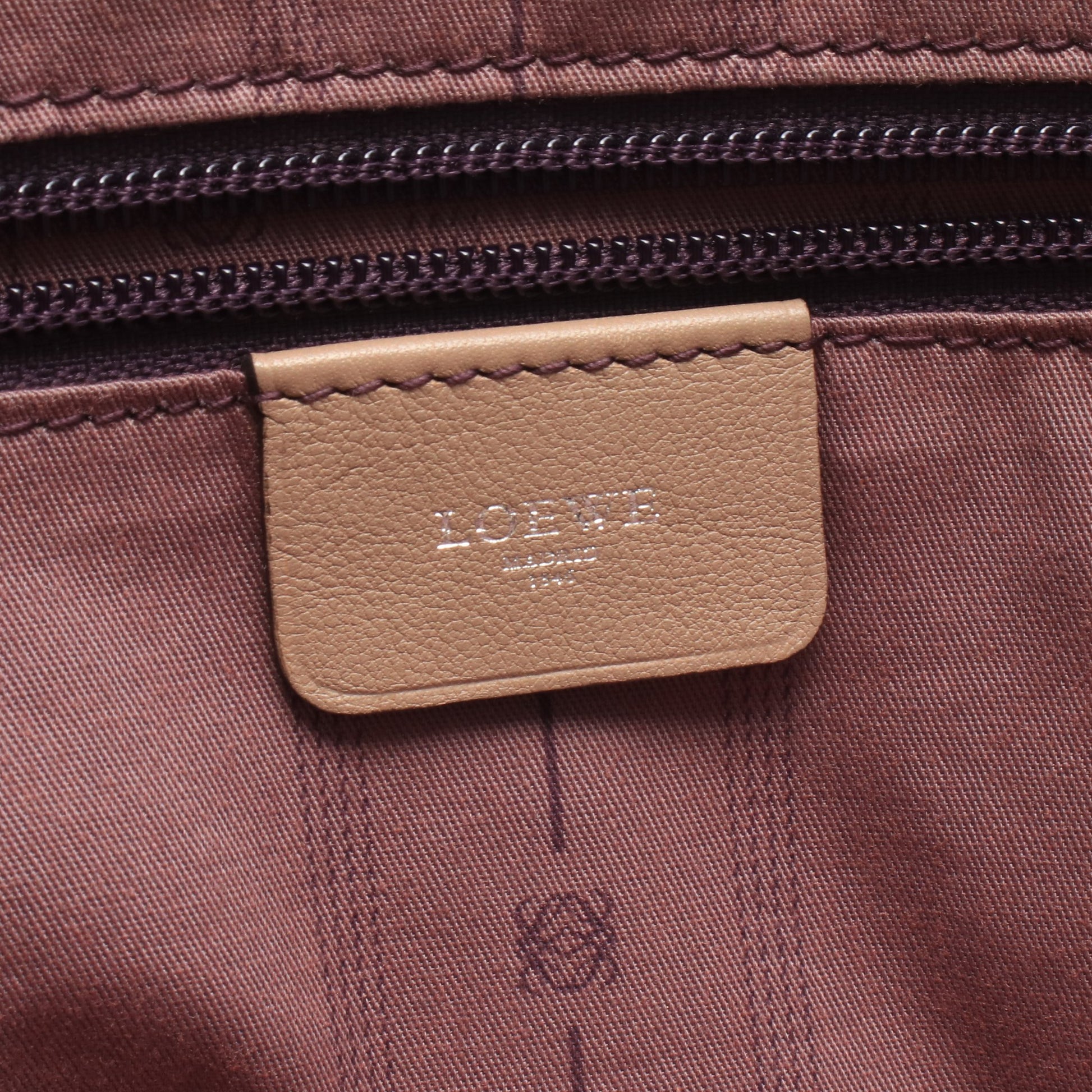 アナグラム ハンドバッグ レザー ピンクベージュ ロエベ バッグ LOEWE
