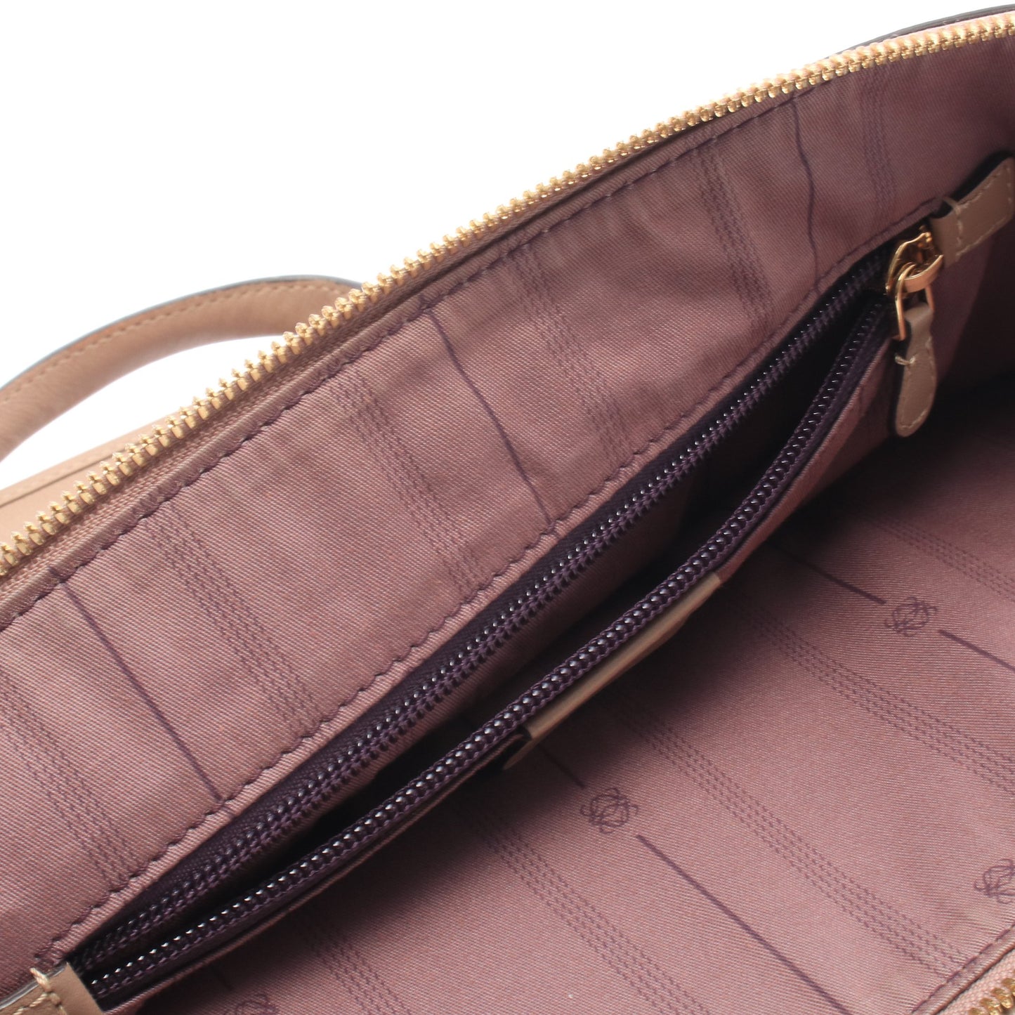 アナグラム ハンドバッグ レザー ピンクベージュ ロエベ バッグ LOEWE