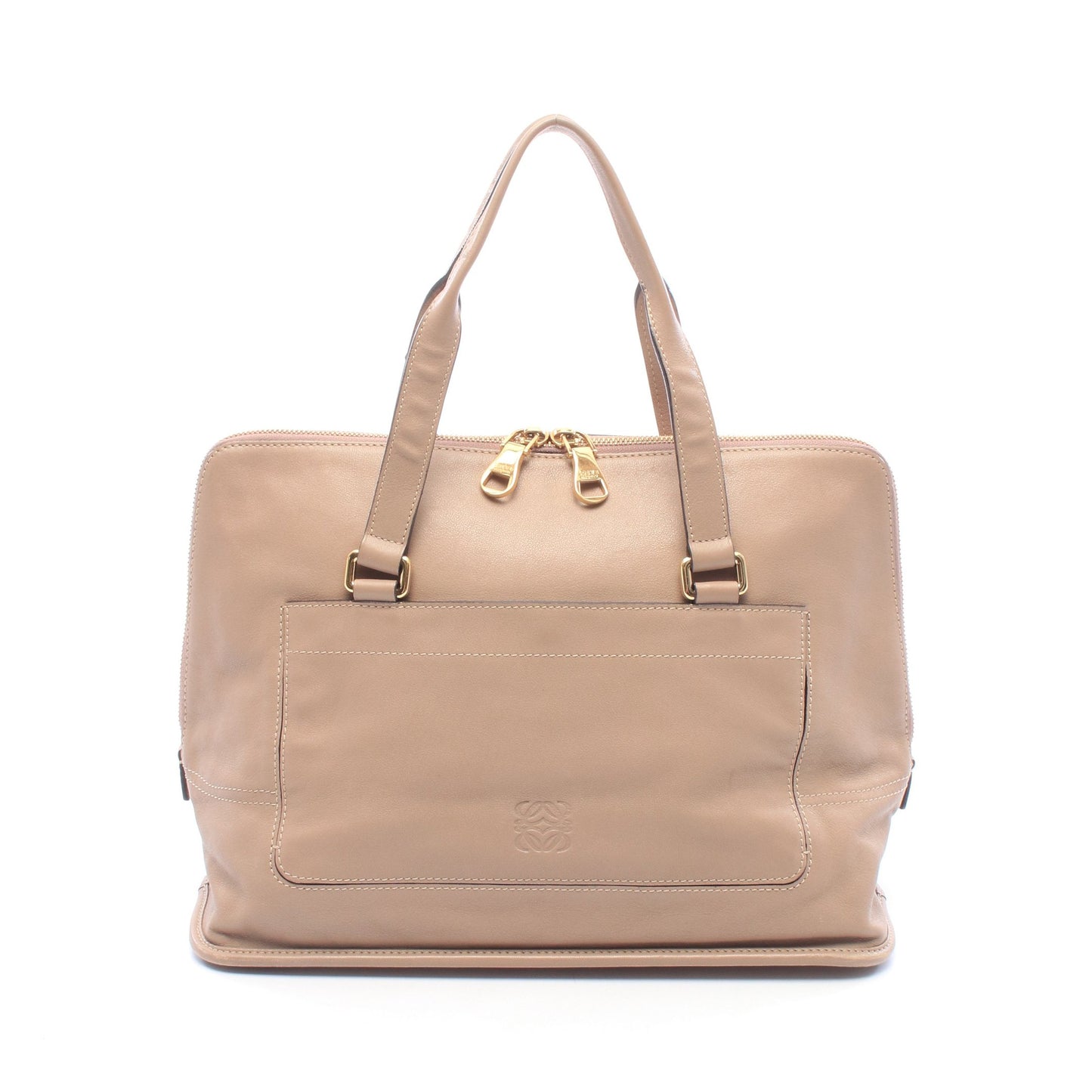 アナグラム ハンドバッグ レザー ピンクベージュ ロエベ バッグ LOEWE