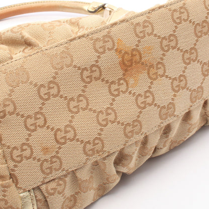 アビー GGキャンバス ワンショルダーバッグ キャンバス レザー ベージュ ゴールド グッチ バッグ GUCCI