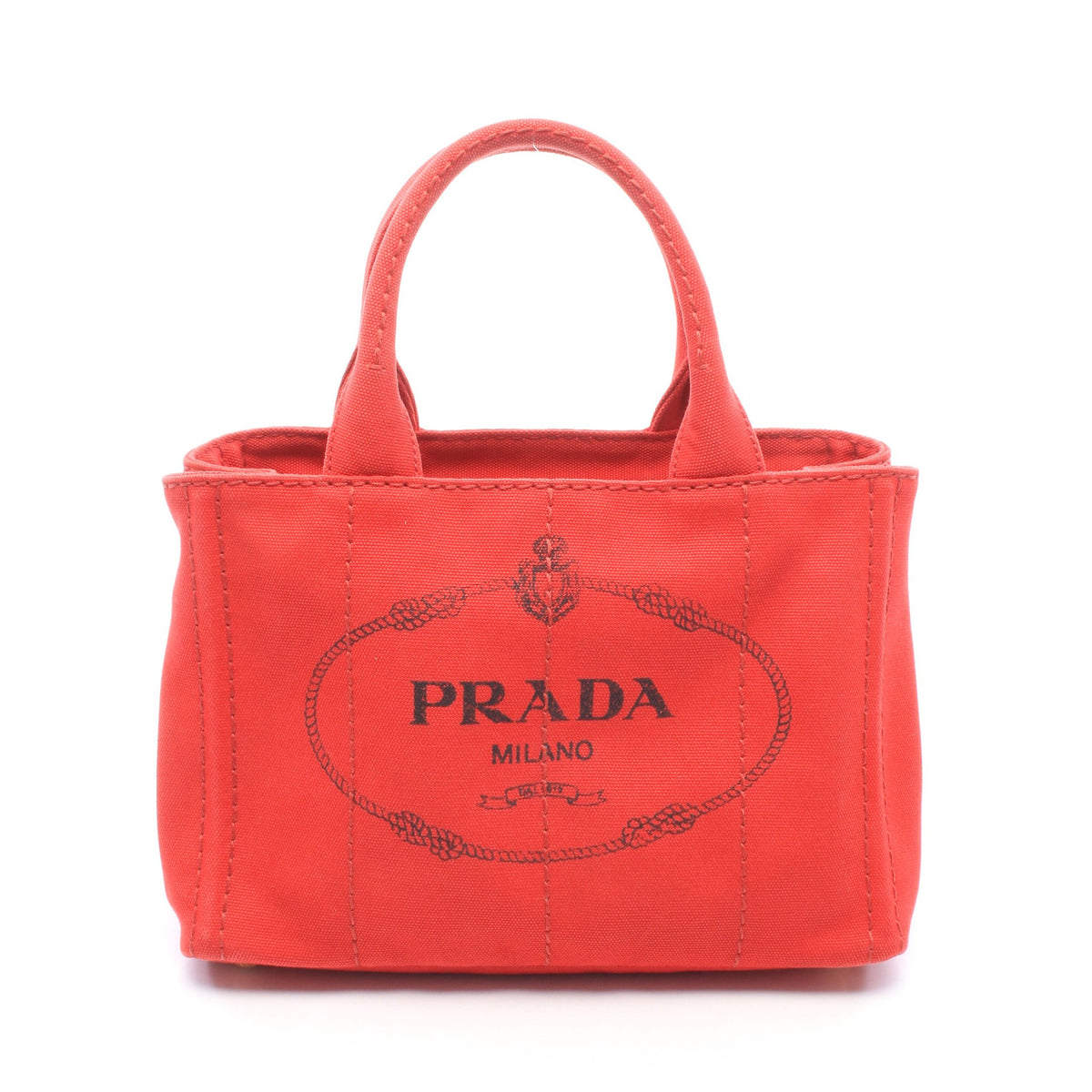 CANAPA カナパ ハンドバッグ トートバッグ キャンバス レッド プラダ バッグ PRADA
