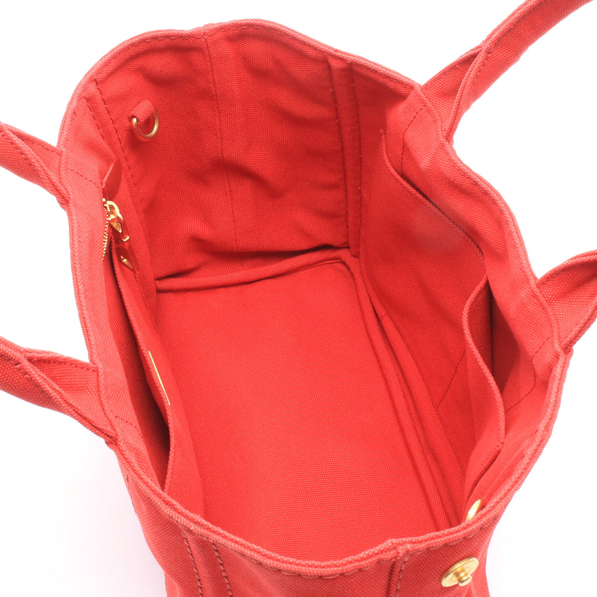 CANAPA カナパ ハンドバッグ トートバッグ キャンバス レッド プラダ バッグ PRADA