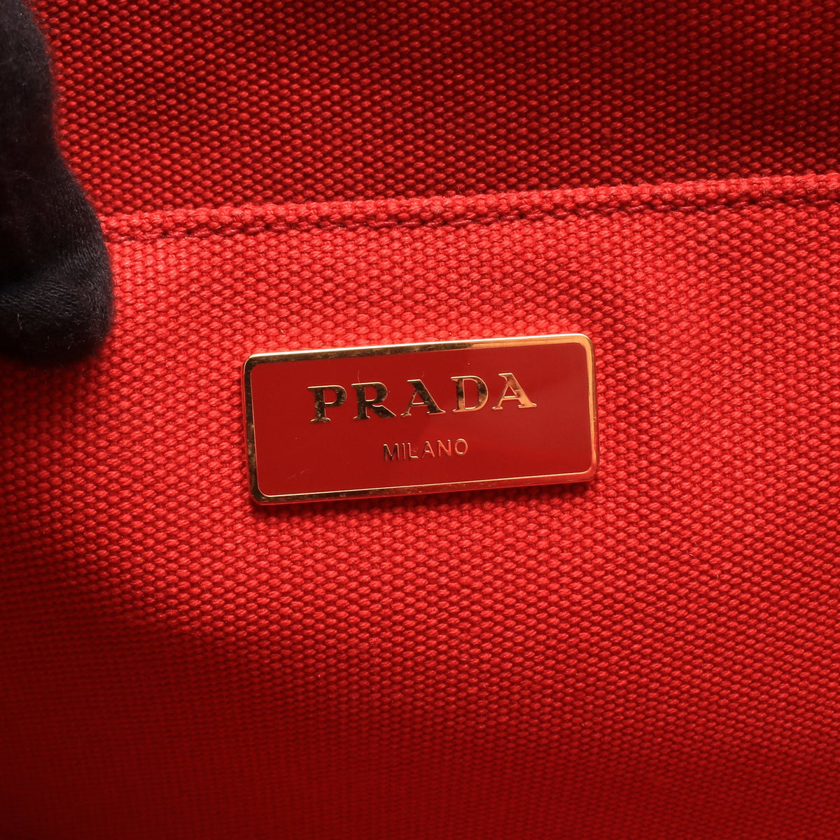 CANAPA カナパ ハンドバッグ トートバッグ キャンバス レッド プラダ バッグ PRADA