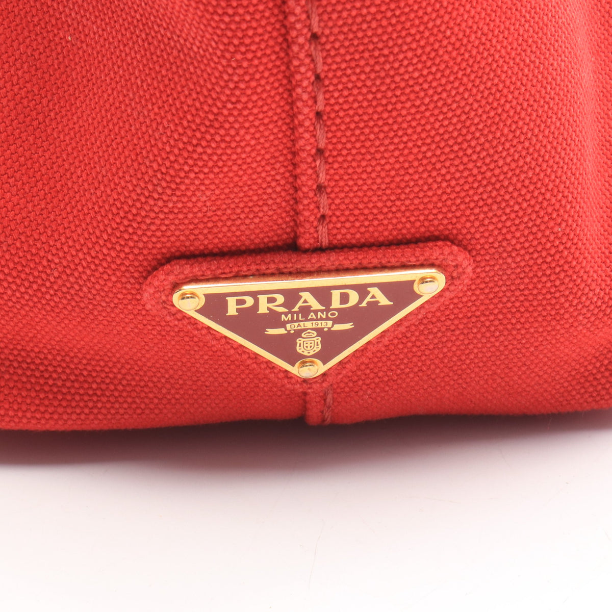 CANAPA カナパ ハンドバッグ トートバッグ キャンバス レッド プラダ バッグ PRADA