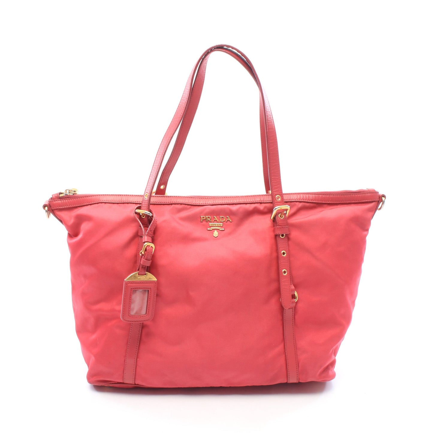 ハンドバッグ トートバッグ ナイロン レザー ピンク プラダ バッグ PRADA