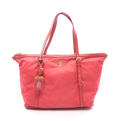 ハンドバッグ トートバッグ ナイロン レザー ピンク プラダ バッグ PRADA