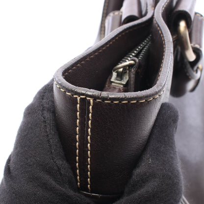 ブギーバッグ ハンドバッグ レザー ダークブラウン セリーヌ バッグ CELINE