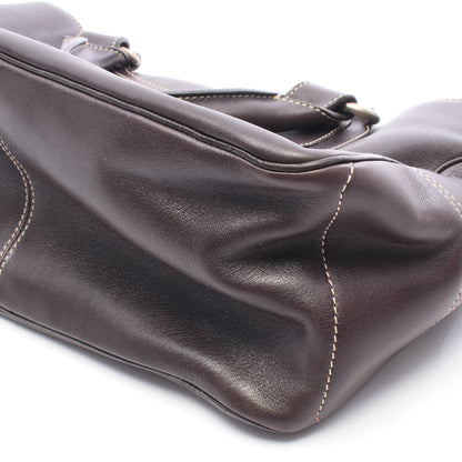 ブギーバッグ ハンドバッグ レザー ダークブラウン セリーヌ バッグ CELINE