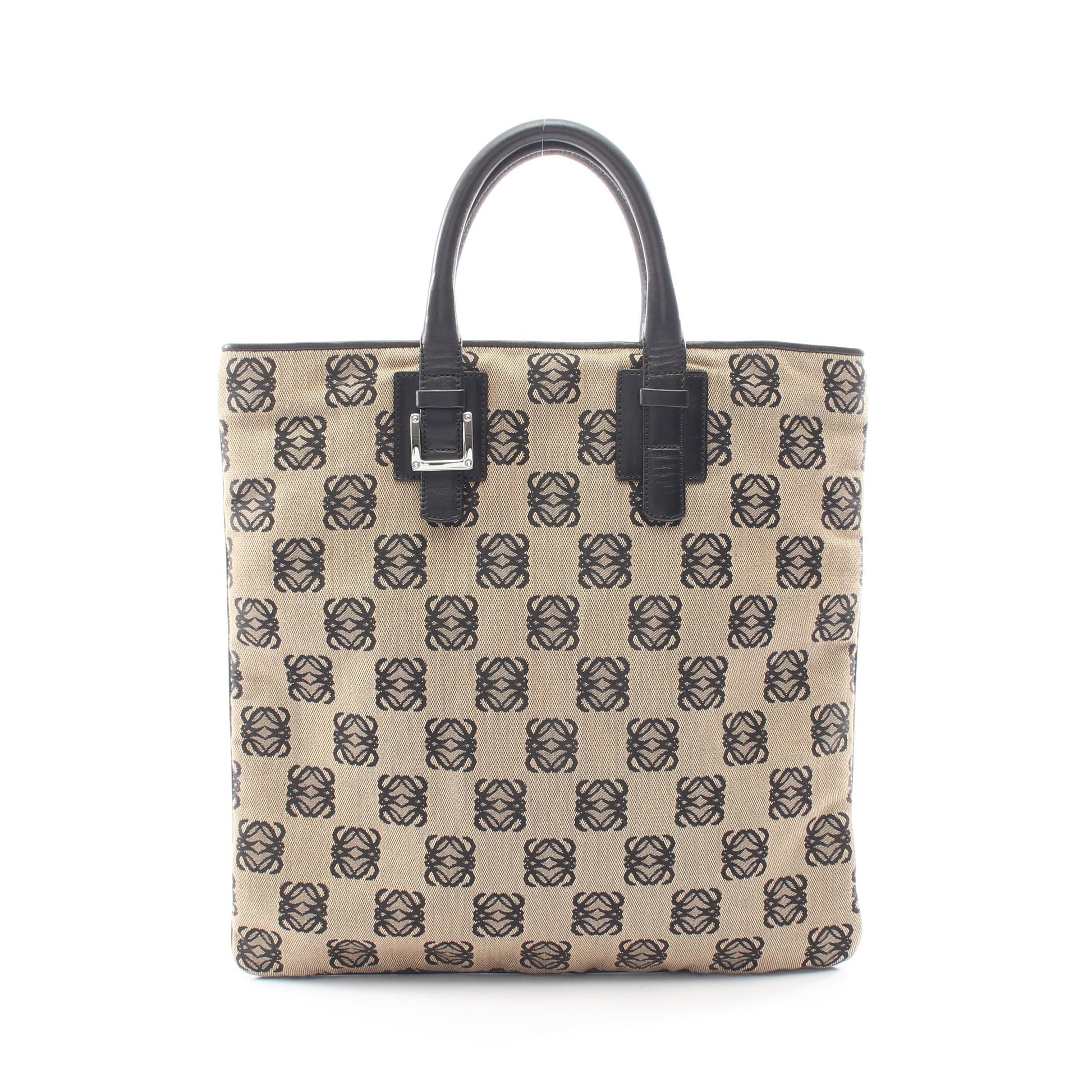アナグラム ハンドバッグ トートバッグ キャンバス レザー ベージュ ブラック ロエベ バッグ LOEWE