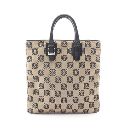 アナグラム ハンドバッグ トートバッグ キャンバス レザー ベージュ ブラック ロエベ バッグ LOEWE