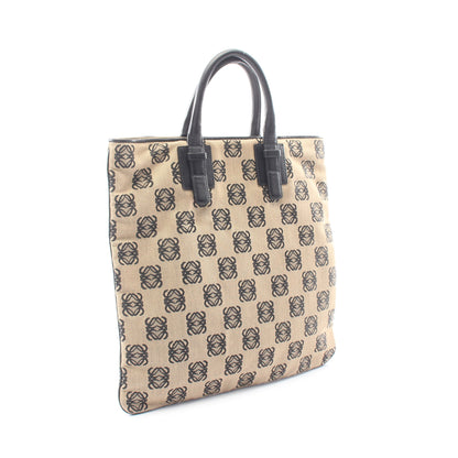 アナグラム ハンドバッグ トートバッグ キャンバス レザー ベージュ ブラック ロエベ バッグ LOEWE