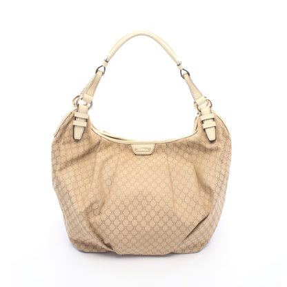 マカダム ワンショルダーバッグ キャンバス レザー ベージュ アイボリー セリーヌ バッグ CELINE