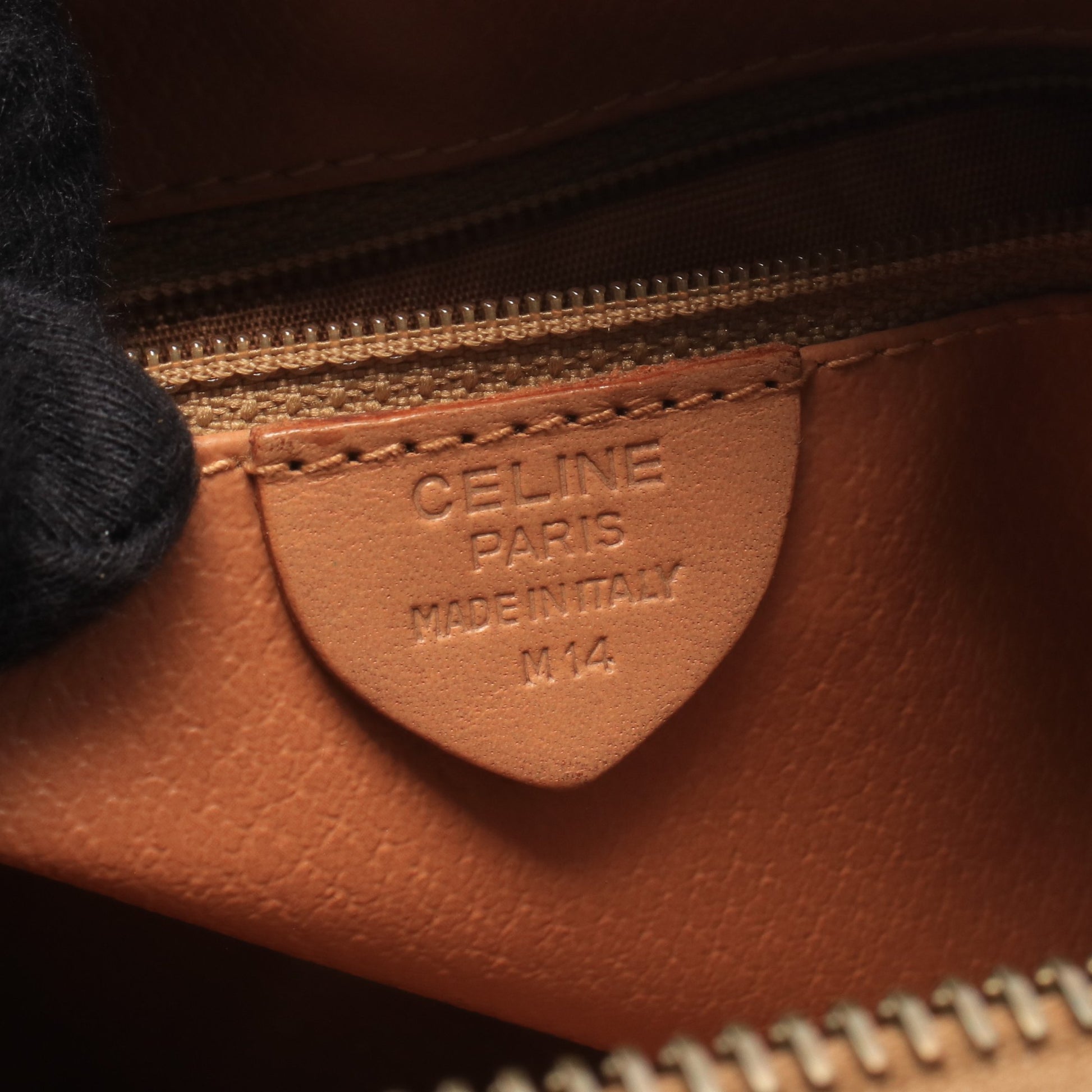 ガンチーニ マカダム ショルダーバッグ PVC レザー ダークブラウン ブラウン セリーヌ バッグ CELINE