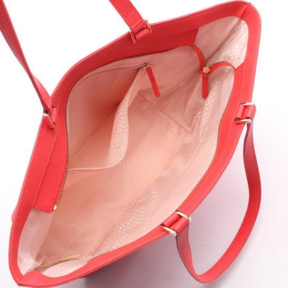 Walk on the Wild Side Flamingo Jules Tote ショルダーバッグ トートバッグ レザー オレンジレッド コーラルオレンジ マルチカラー ケイトスペード